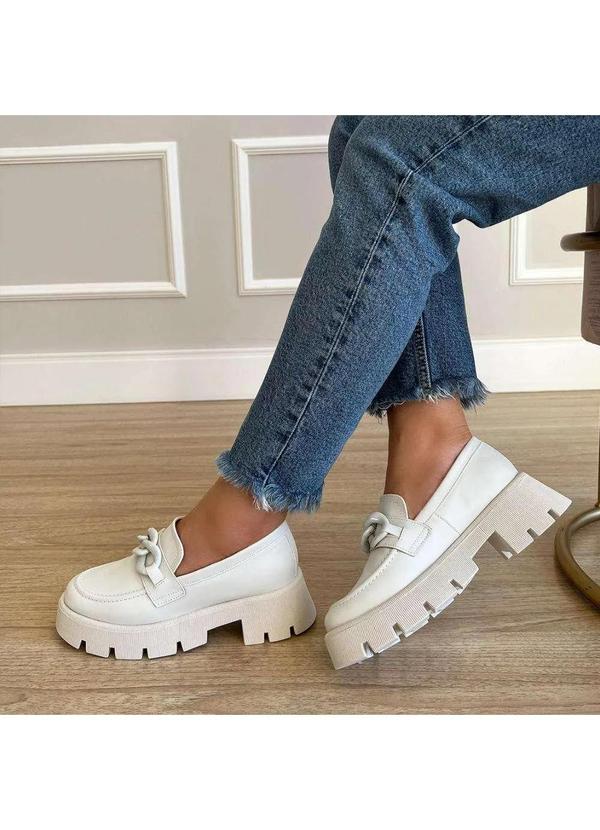 Damannu Shoes - Mocassim Katy Off White Off White