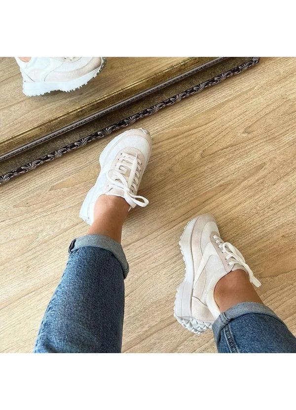 Damannu Shoes - Tênis Luana Cinza e Branco Cinza 3