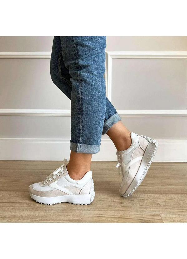 Damannu Shoes - Tênis Luana Cinza e Branco Cinza 5