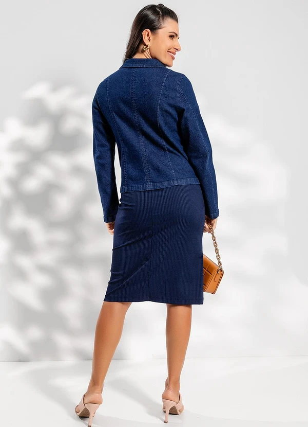 Rosalie - Casaco Jeans Azul Escuro em Jeans 4