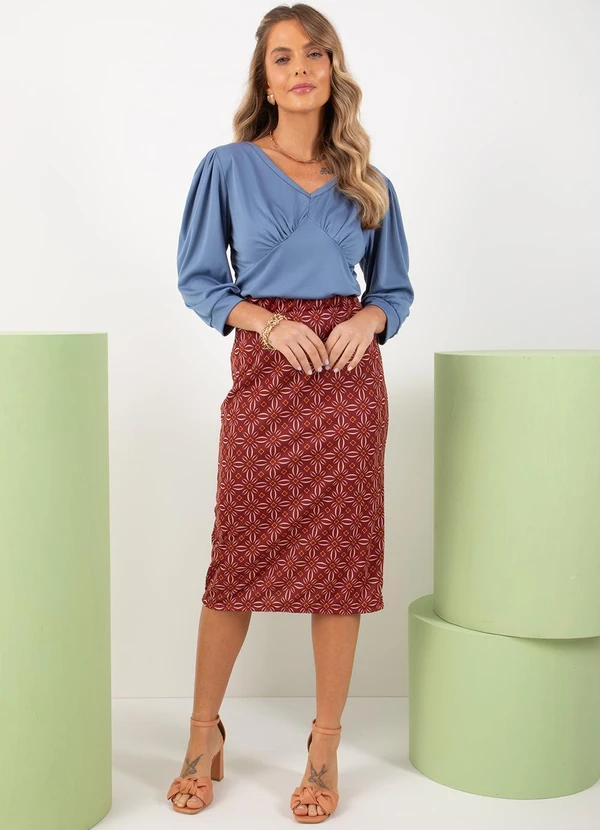 Rosalie - Blusa Azul em Malha 6