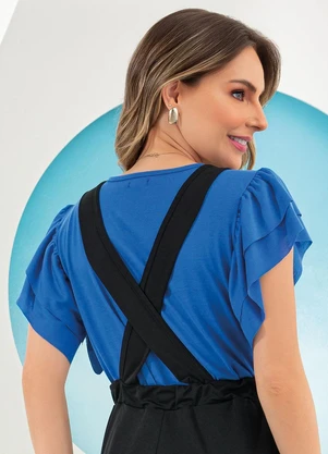Rosalie - Blusa Azul Bic em Malha - ROSALIE