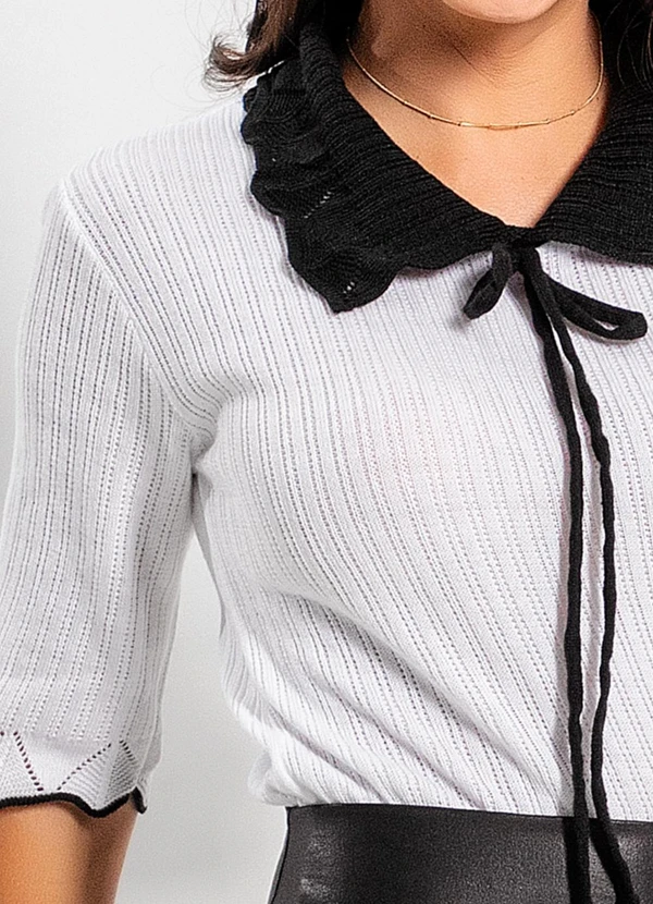 Rosalie - Blusa Branco em Tricô 5