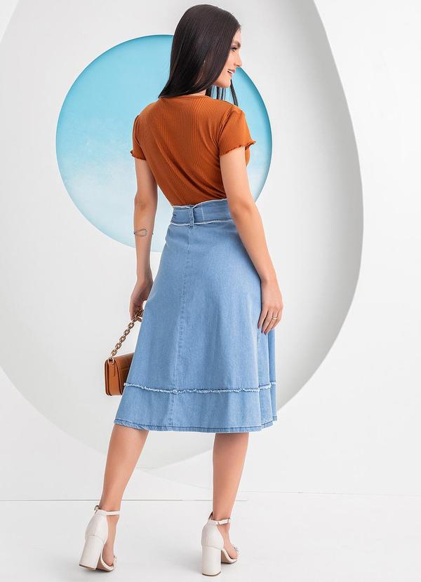 Rosalie - Blusa Ferrugem em Malha Canelada Texturizada 4