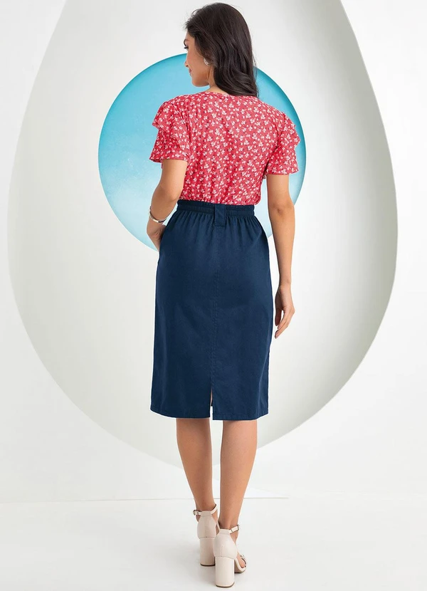 Rosalie - Blusa Mini Floral em Malha Crepe 4