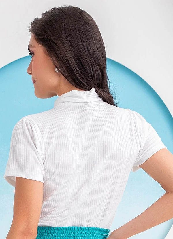 Rosalie - Blusa Off White em Canelado 2