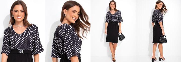 Blusa Po Preto em Malha de Viscose