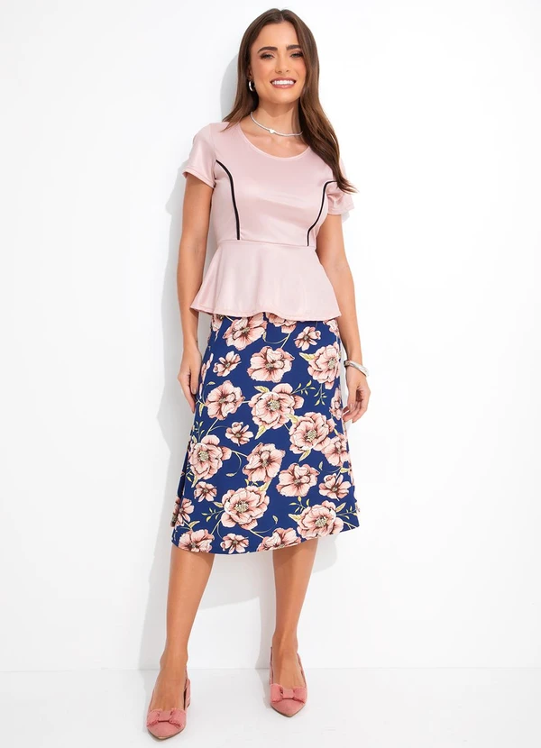 Rosalie - Blusa Rosa Claro em Cirrê 3