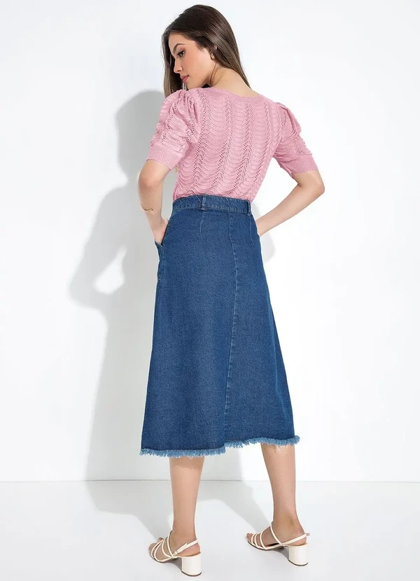 Rosalie - Blusa Rosa Claro em Tricô 4