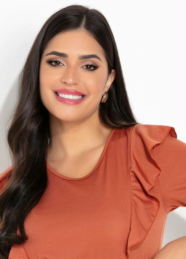 Outlet - Blusa Terracota com Babados 3