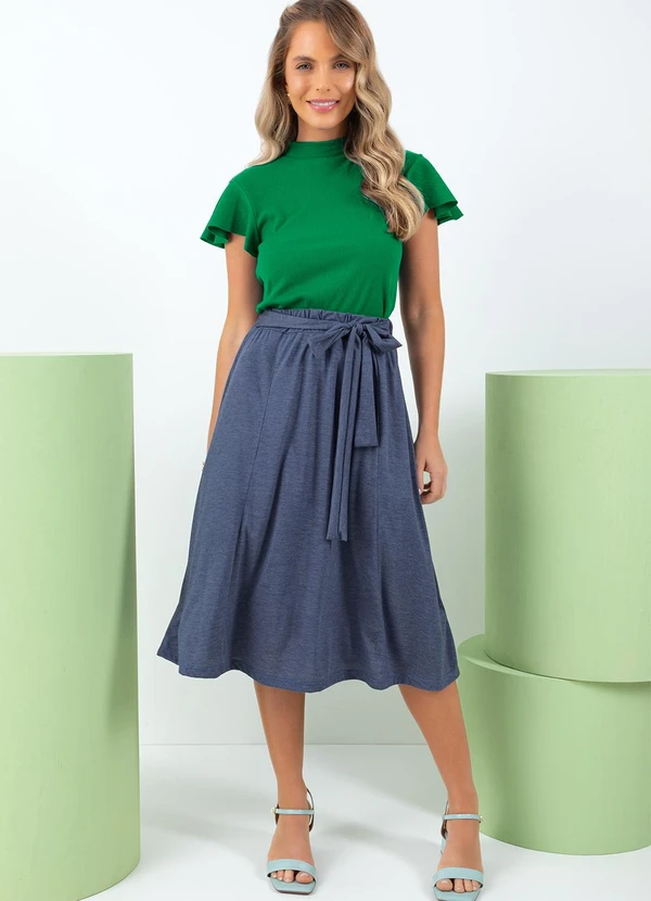 Rosalie - Blusa Verde em Canelado 5