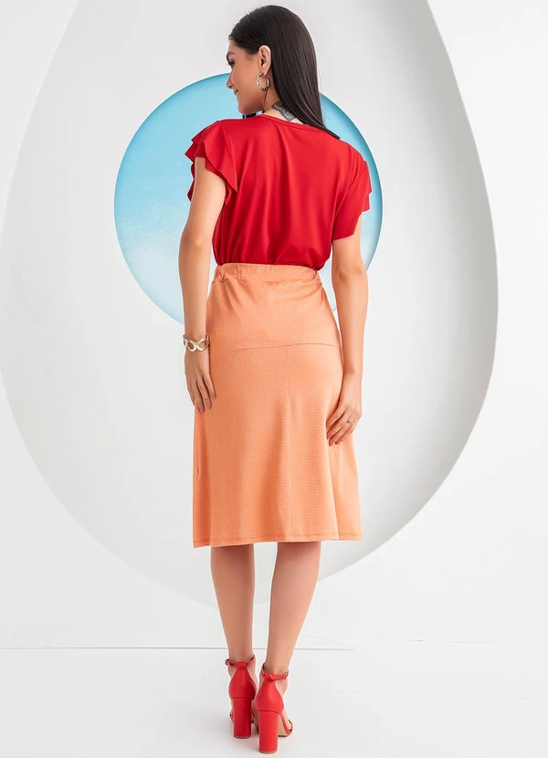 Rosalie - Blusa Vermelho em Malha com Elastano 4