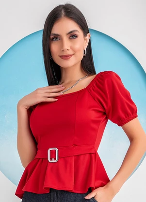Rosalie - Blusa Vermelho em Malha - ROSALIE