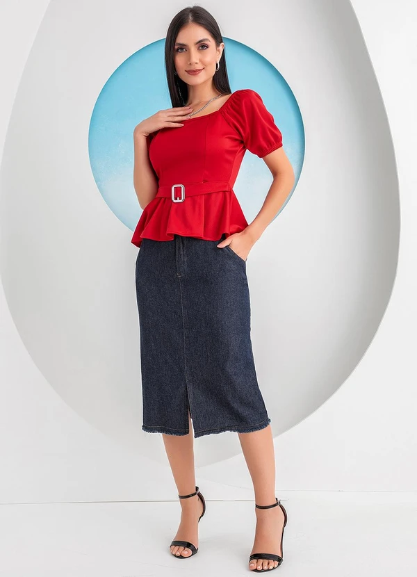 Rosalie - Blusa Vermelho em Malha 3