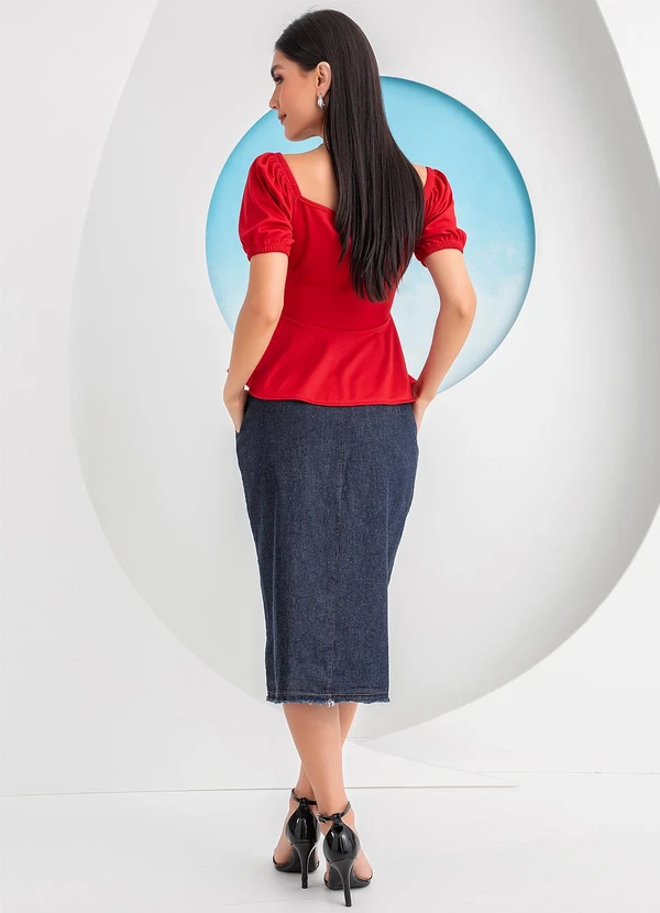 Rosalie - Blusa Vermelho em Malha 4