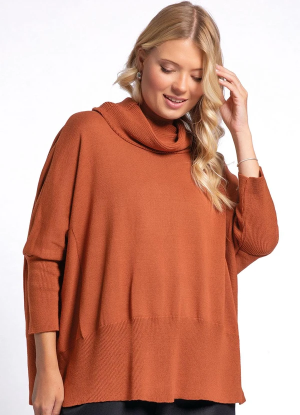 Blusa Terracota em Tricô Rosalie