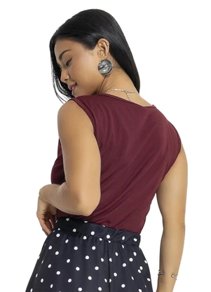 Rosalie - Blusa Bordô em Malha - ROSALIE
