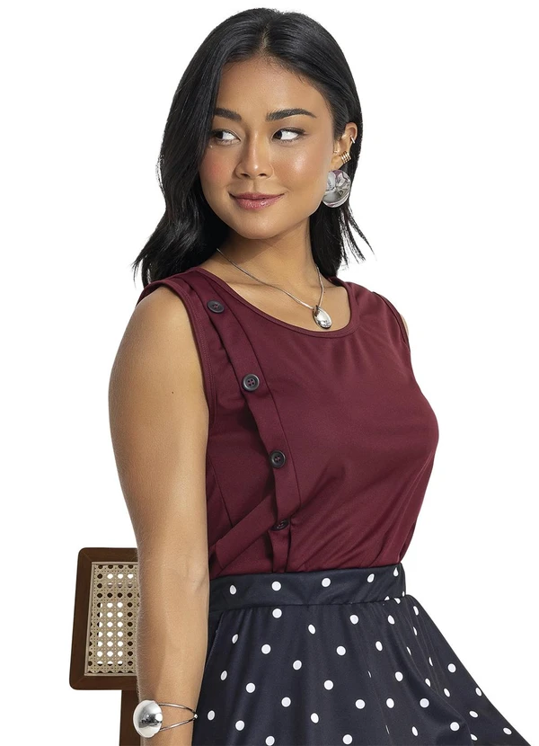 Rosalie - Blusa Bordô em Malha