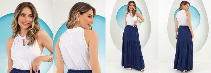 Blusa Branco em Malha