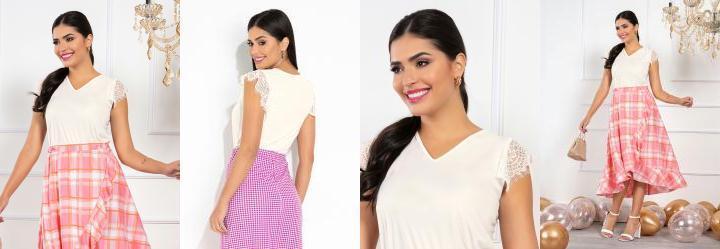 Blusa Off White com Renda