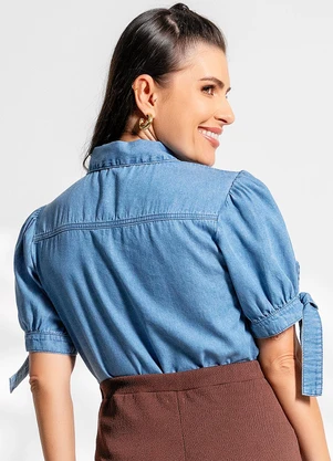 Rosalie - Blusa Jeans Médio em Jeans Leve - ROSALIE