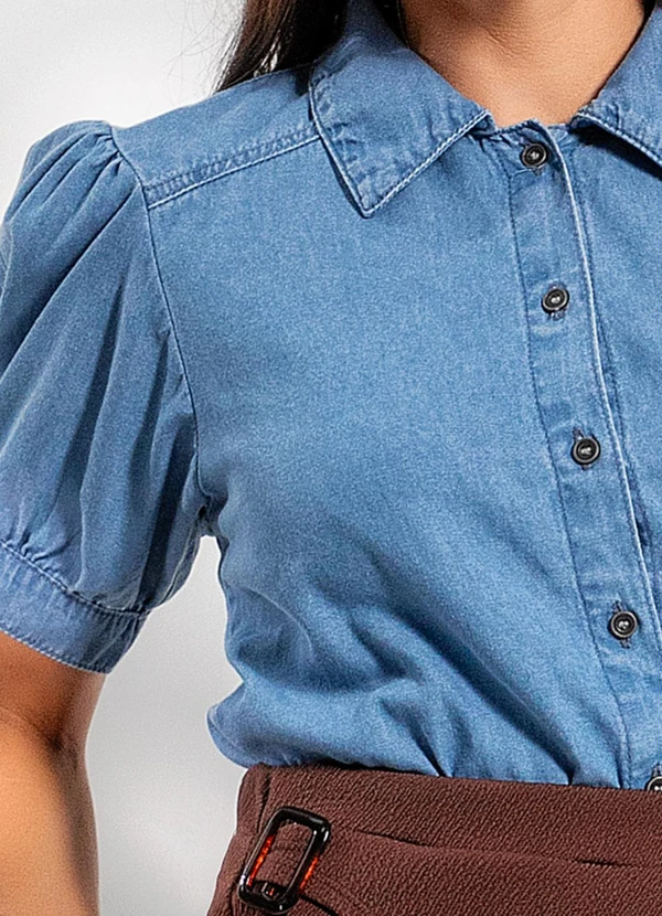 Rosalie - Blusa Jeans Médio em Jeans Leve 5