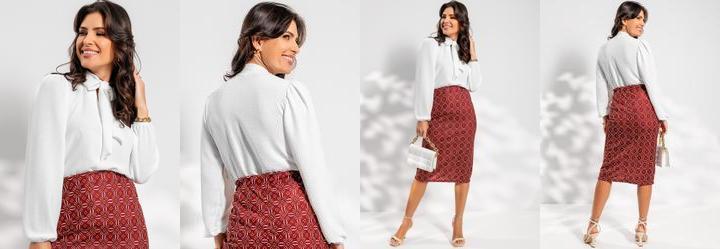 Blusa Off em Crepe Plano