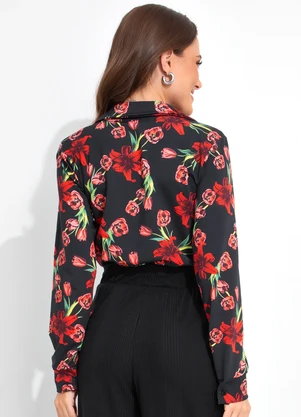 Rosalie - Camisa Preto em Poliflex - ROSALIE