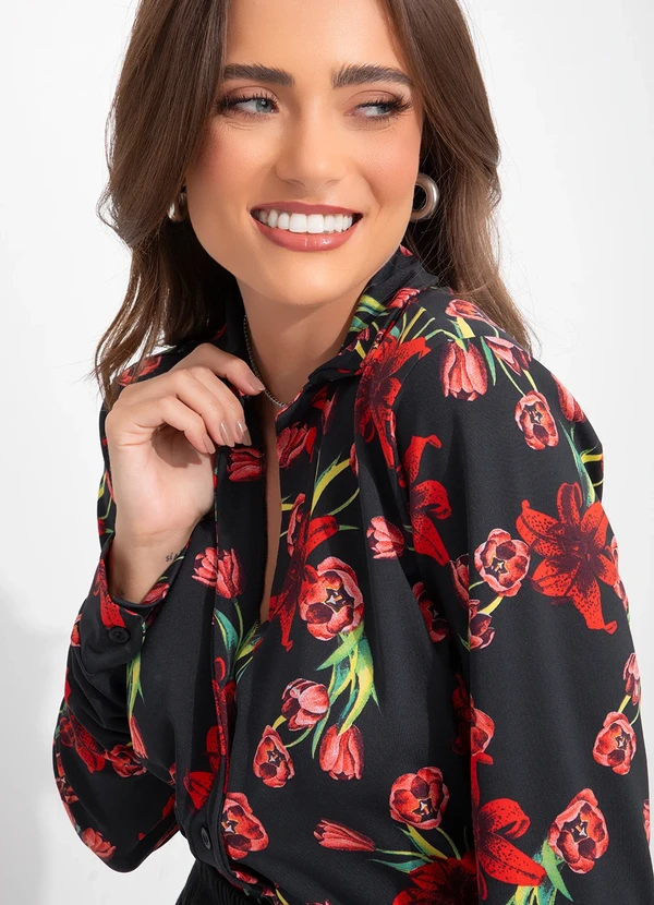 Rosalie - Camisa Preto em Poliflex 6