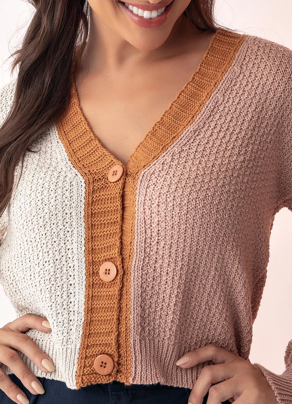 Rosalie - Casaco Rosa Claro em Tricô 5