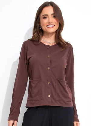 Rosalie - Casaco Marrom em Poliviscose - ROSALIE