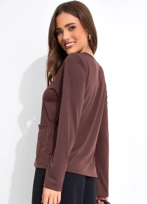 Rosalie - Casaco Marrom em Poliviscose - ROSALIE