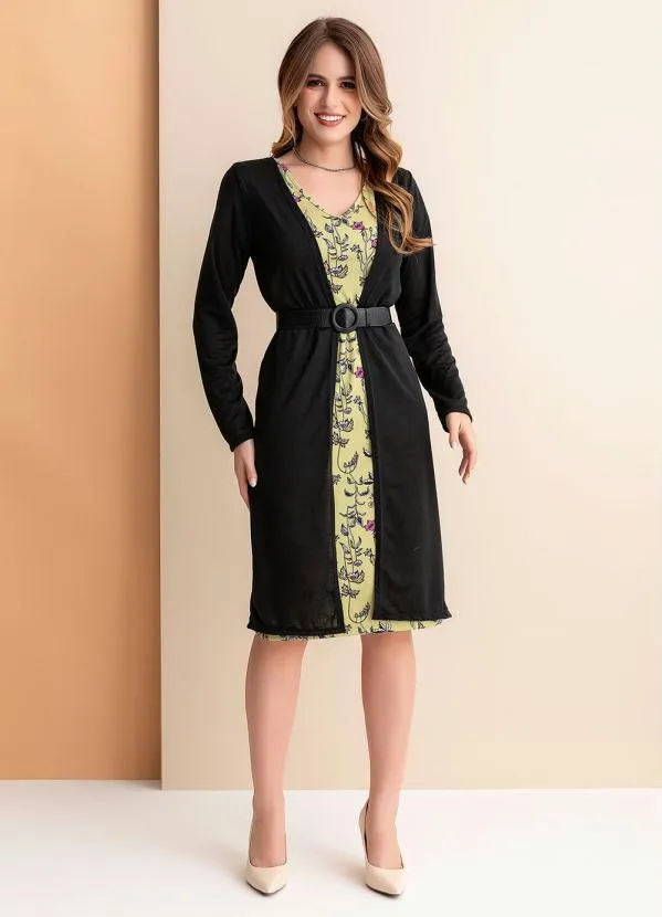 Rosalie - Casaco Preto em Malha Flamê 3