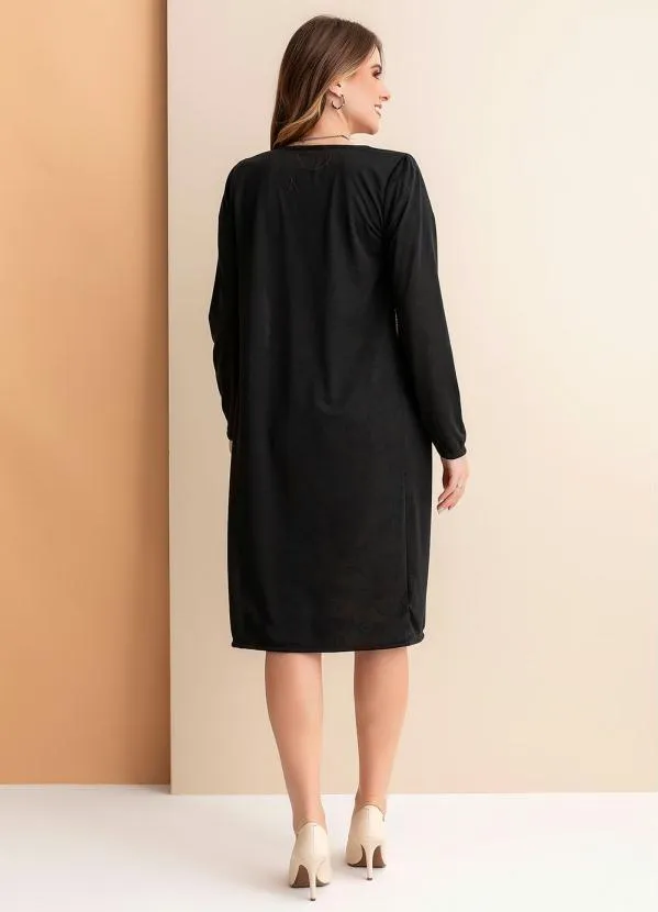 Rosalie - Casaco Preto em Malha Flamê 4