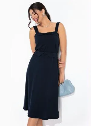 Queima Estoque - Conjunto Marinho Blusa e Saia Moda Evangélica - QUEIMA ESTOQUE