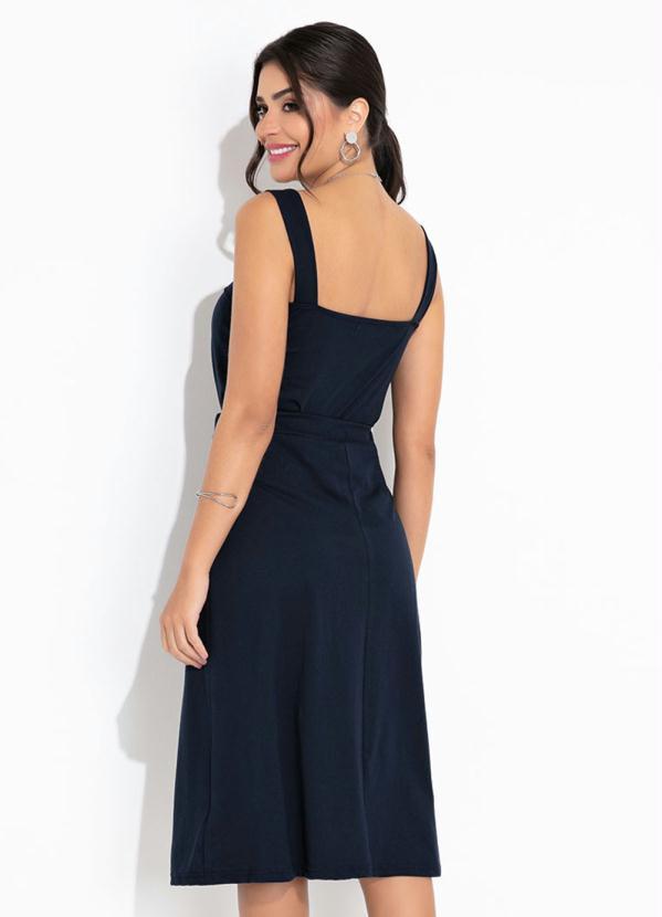 Outlet - Conjunto Marinho Blusa e Saia Moda Evangélica 2