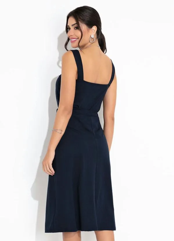 Queima Estoque - Conjunto Marinho Blusa e Saia Moda Evangélica 2