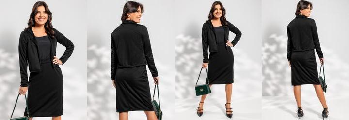 Conjunto Preto em Malha