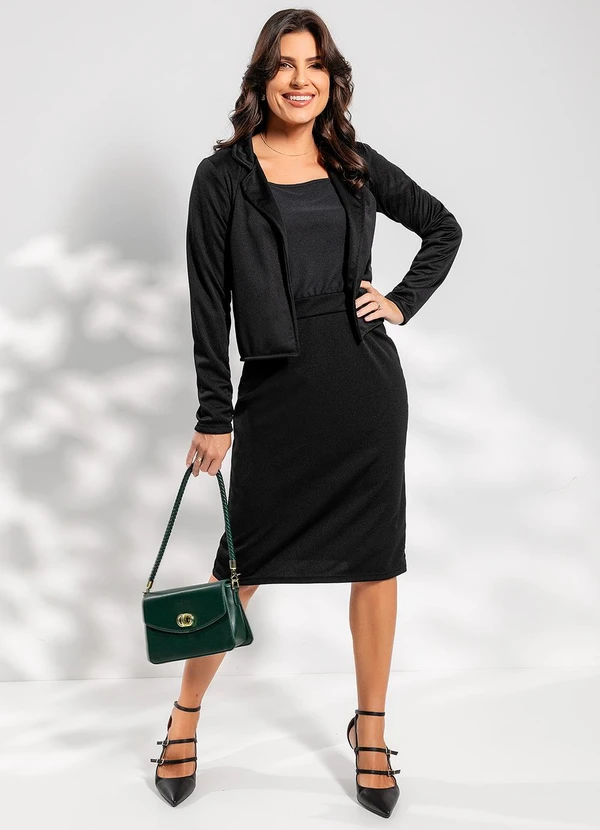 Rosalie - Conjunto Preto em Malha 3