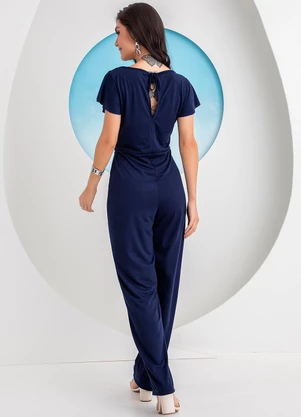 Rosalie - Macacão Azul Marinho em Poliviscose - ROSALIE