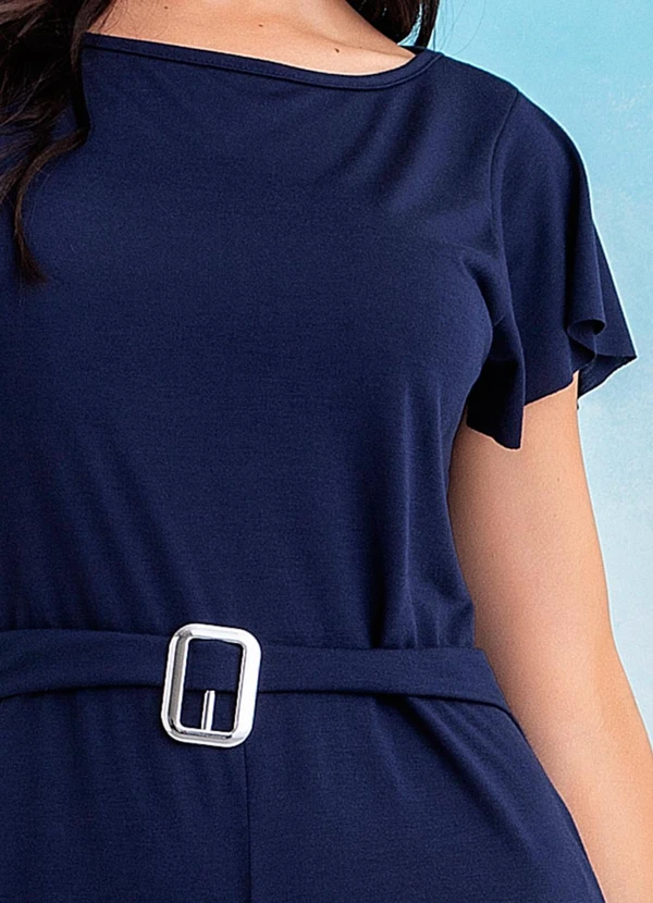 Rosalie - Macacão Azul Marinho em Poliviscose 3