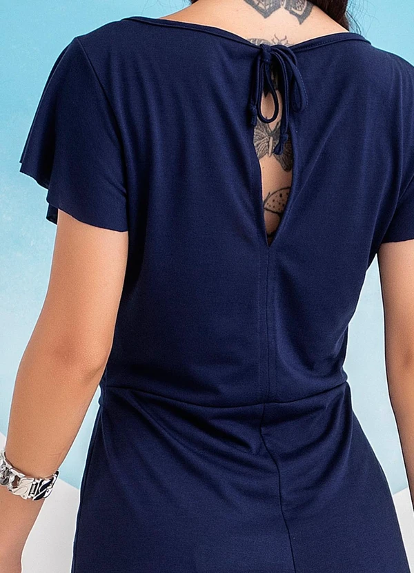 Rosalie - Macacão Azul Marinho em Poliviscose 4