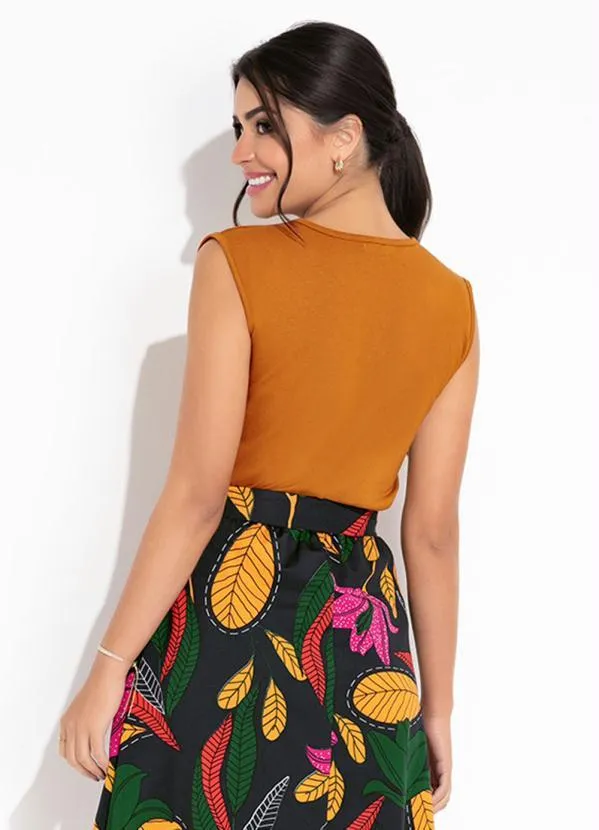 Rosalie - Regata Caramelo Decote com Gota 2