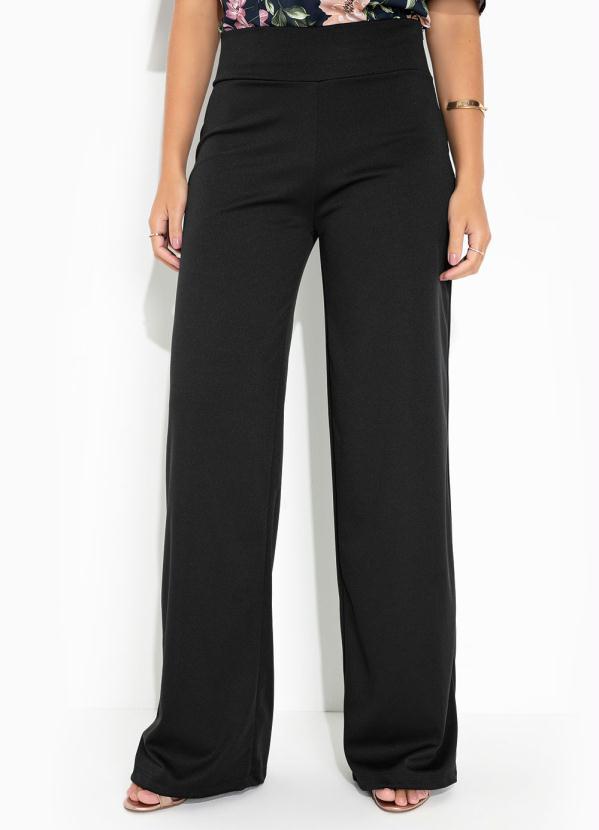 Rosalie - Calça Preta com Zíper Lateral