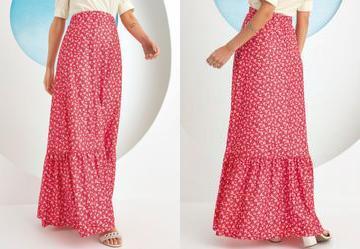 Saia Mini Floral em Malha Crepe