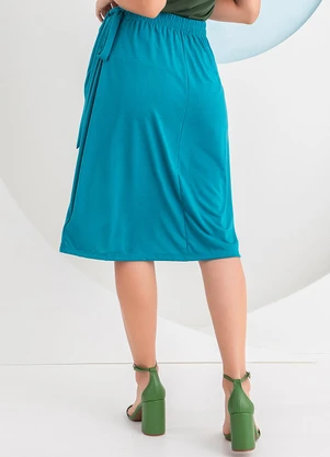 Rosalie - Saia Azul Petróleo em Poliviscose - ROSALIE