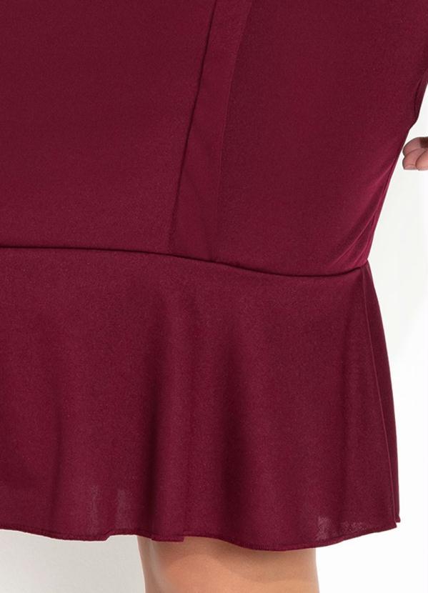 Outlet - Saia Bordô Botões Decorativos 4