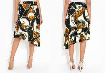 Saia Correntes Barra com Babado