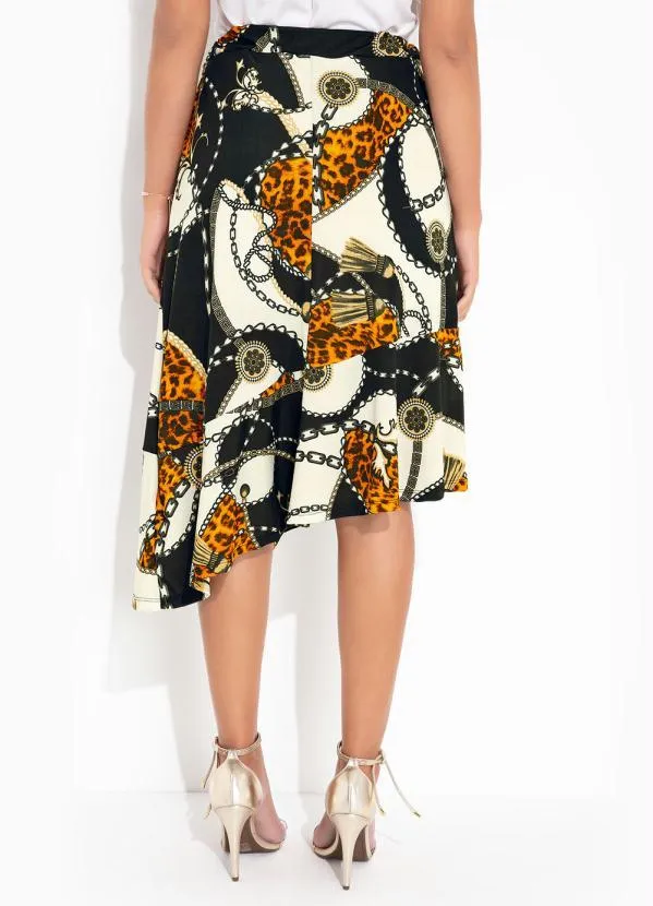 Rosalie - Saia Correntes Barra com Babado 2