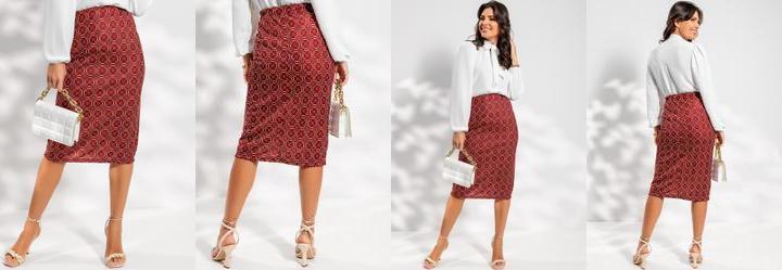 Saia Geomtrico Bord em Malha